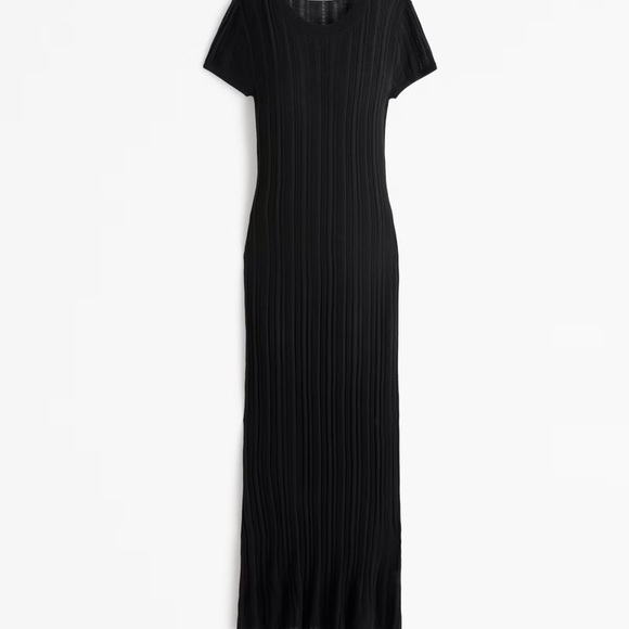 NEW Abercrombie & Fitch Short-Sleeve Maxi Sweater Dress Medium Petite - Picture 2 of 6